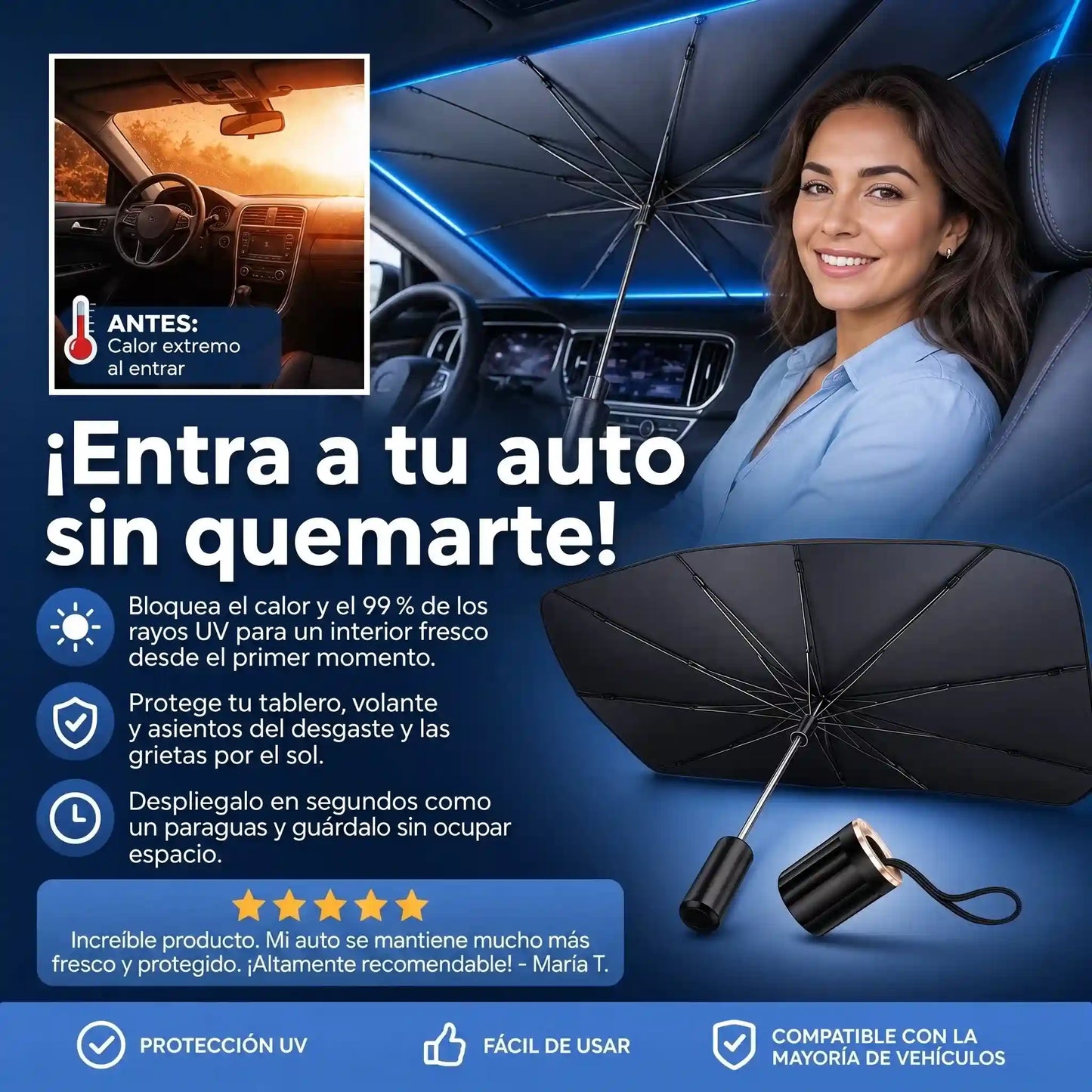 Parasol Protector Para Parabrisas